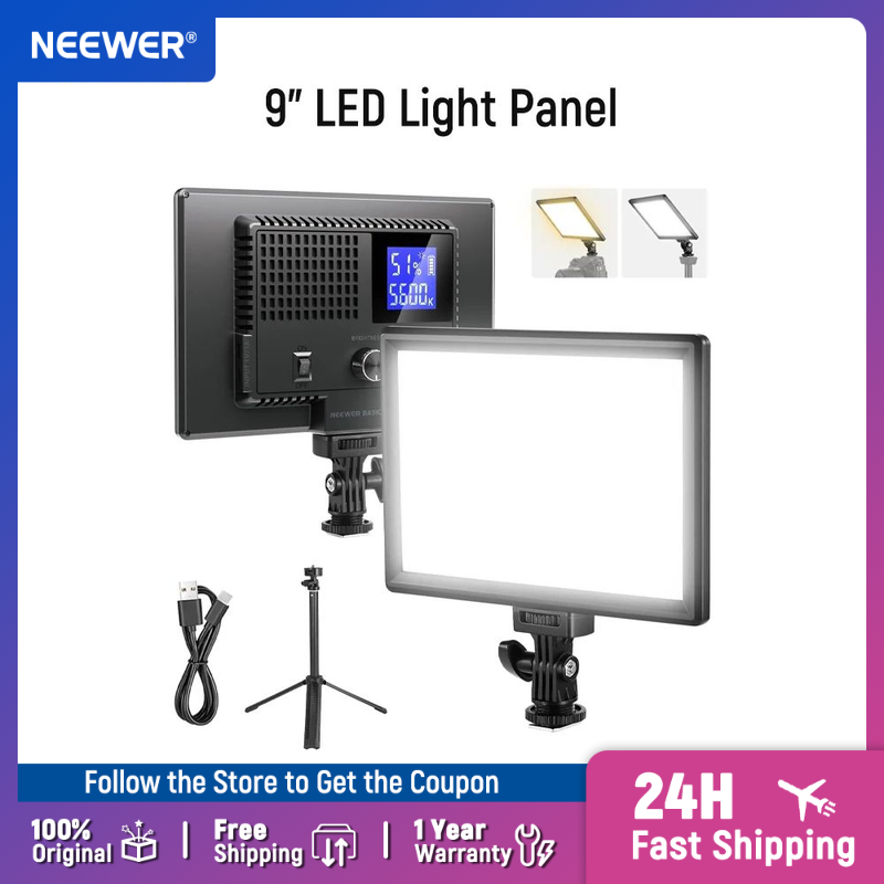 Photography Lighting Basics - Pannello LED NEEWER Basics 9 pollici,