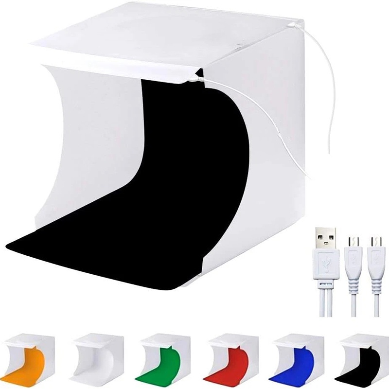 Photography Lighting And Backdrop Kits - Kit Portatile per Fotografia con Lightbox