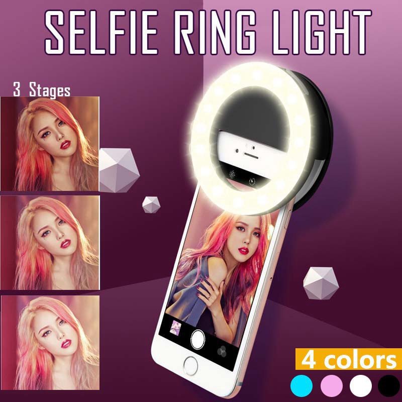 Photography Lighting Description - LED Selfie Ring Light 3 modalità
