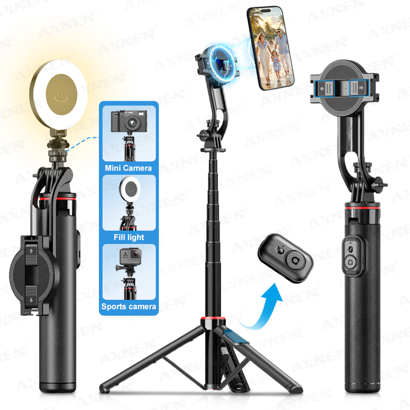 Photography Lighting With Umbrella - AXNEN C20 Treppiede Magnetico Estensibile per
