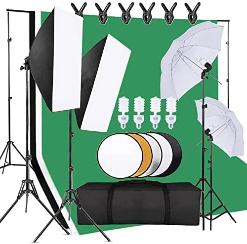 Photography Lighting And Backdrop Kits - Il set di attrezzature per studio