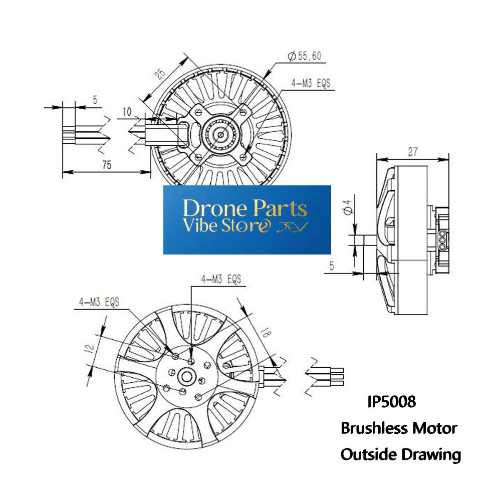 Photography Lighting Material - Motore Brushless DParts1IP5008 KV370 per Droni