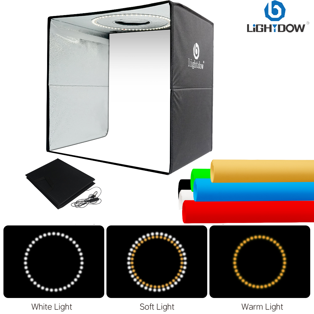 Photography Lighting And Backdrop Kits - Lightdow Kit scatola luminosa per studio