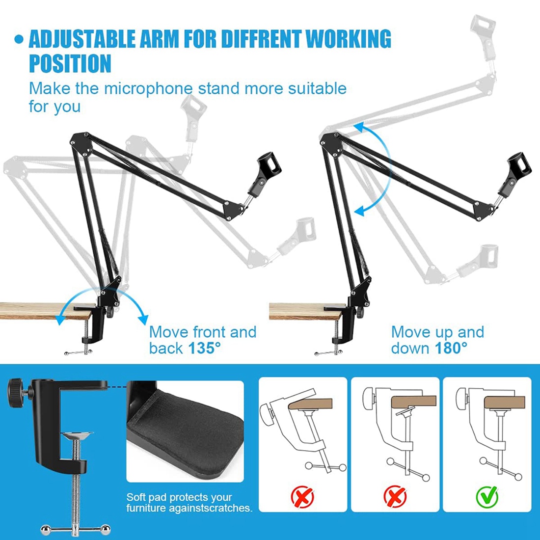 NALFI-Supporto per microfono,  - Boom Arm Stand recensione e prezzo